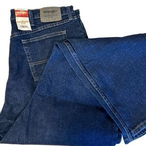 Wrangler Authentics Mens‎ 40x34 Dark Wash Straight Fit Denim Jeans NWT